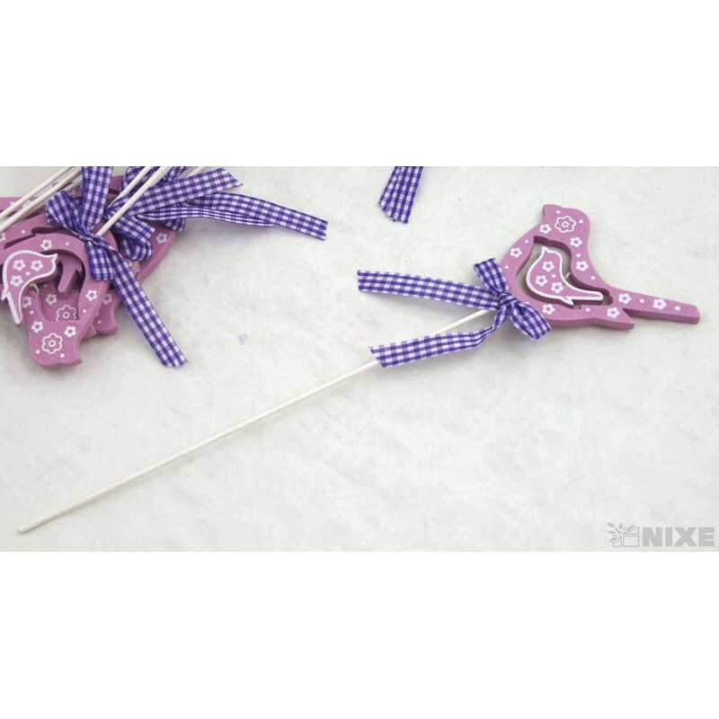 ZÁPICH PTÁČEK 12ks 8x29cm*FIALOVÁ