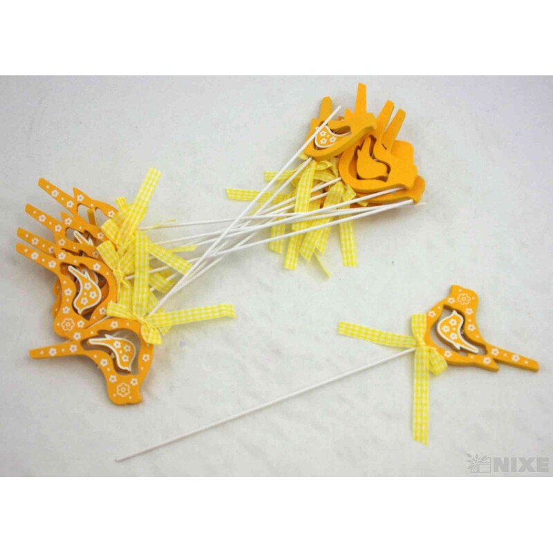 ZÁPICH PTÁČEK 12ks 8x29cm*ŽLUTÁ