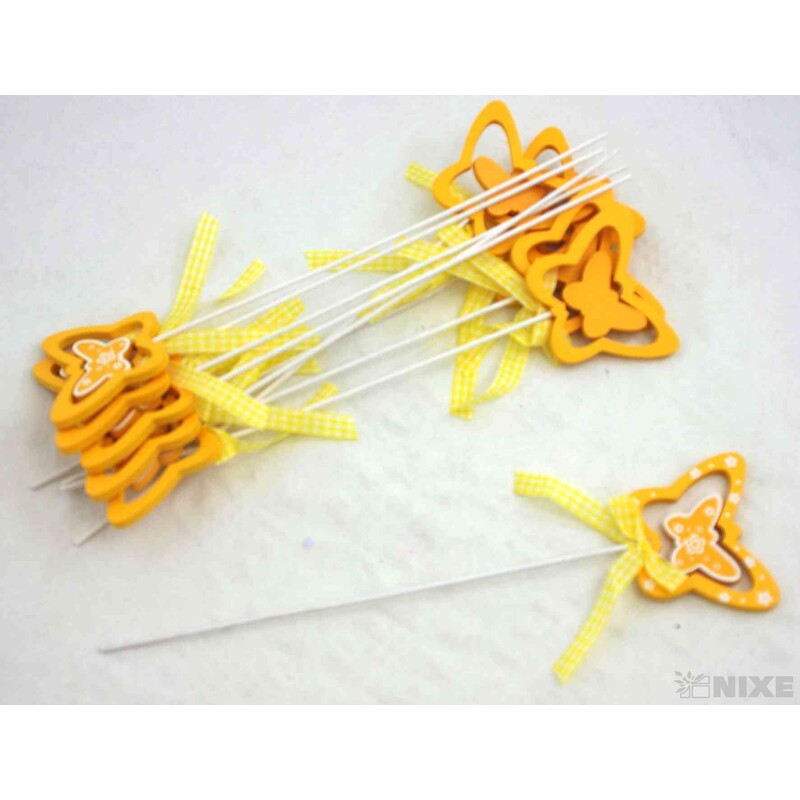 ZÁPICH MOTÝL 12ks 7x27cm*ŽLUTÁ