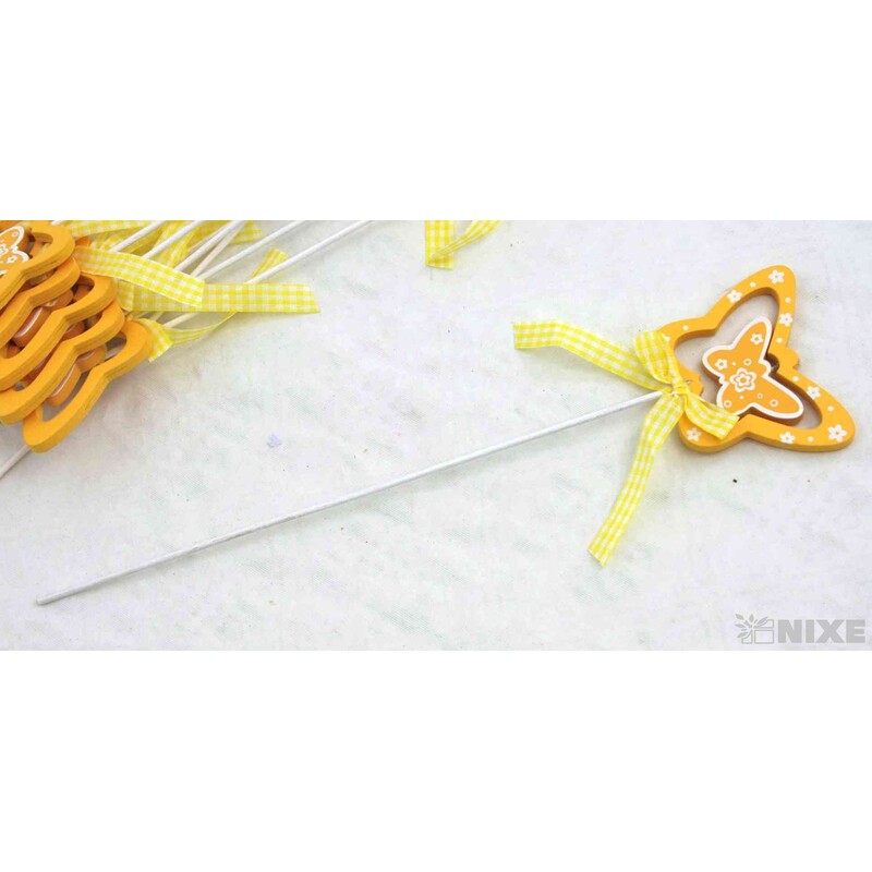 ZÁPICH MOTÝL 12ks 7x27cm*ŽLUTÁ