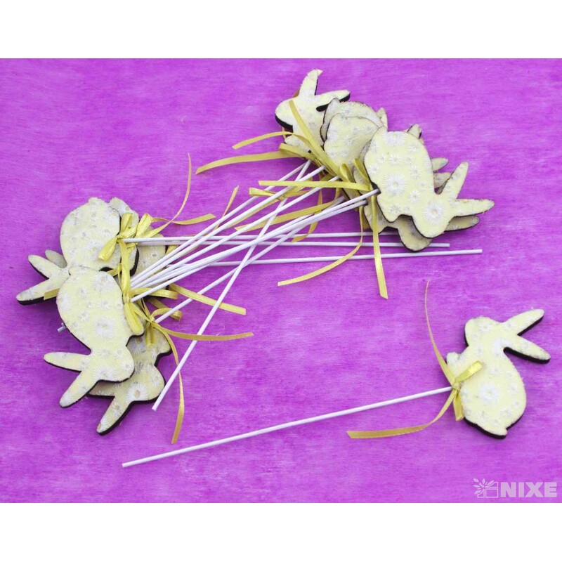 ZÁPICH ZAJÍC 12ks 6x22cm*ŽLUTÁ