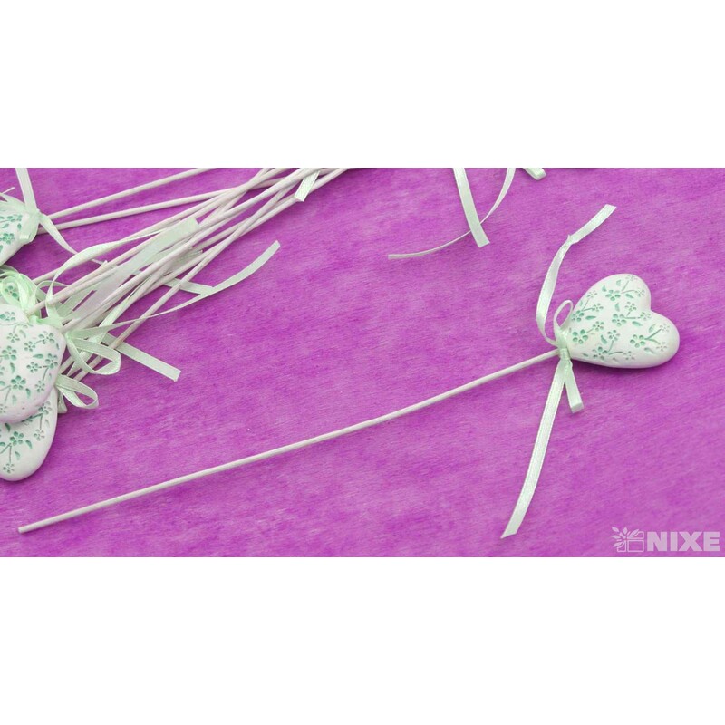 ZÁPICH SRDCE 12ks 3x21cm*ZELENÁ