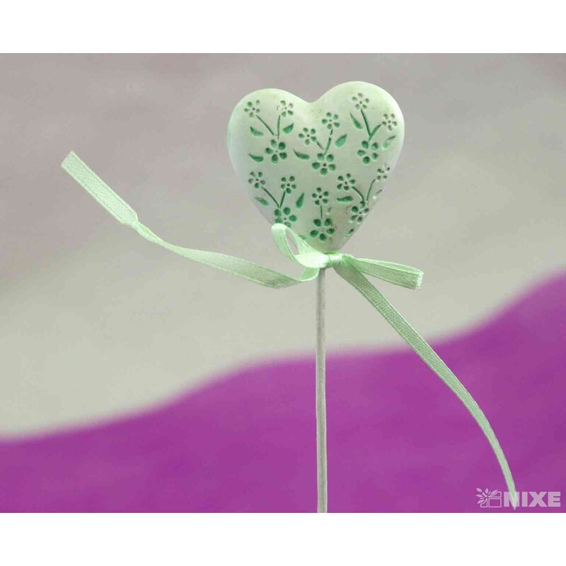 ZÁPICH SRDCE 12ks 3x21cm*ZELENÁ