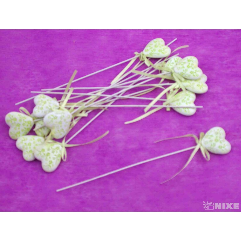 ZÁPICH SRDCE 12ks 3x21cm*ZELENÁ SV.