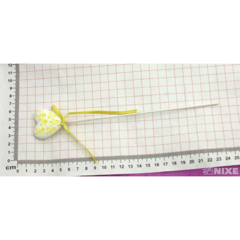 ZÁPICH SRDCE 12ks 3x21cm*ŽLUTÁ