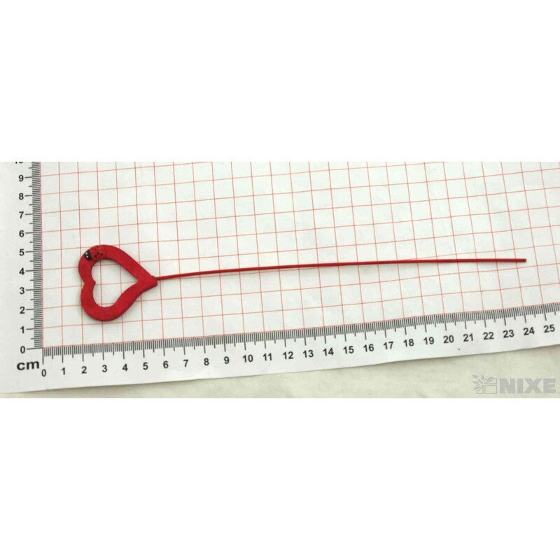 ZÁPICH D SRDCE 12ks 3x22cm*ČERVENÁ