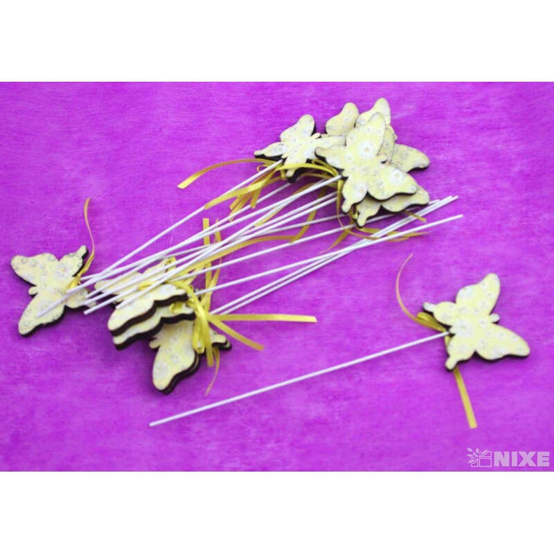 ZÁPICH MOTÝL 12ks 5x22cm*ŽLUTÁ