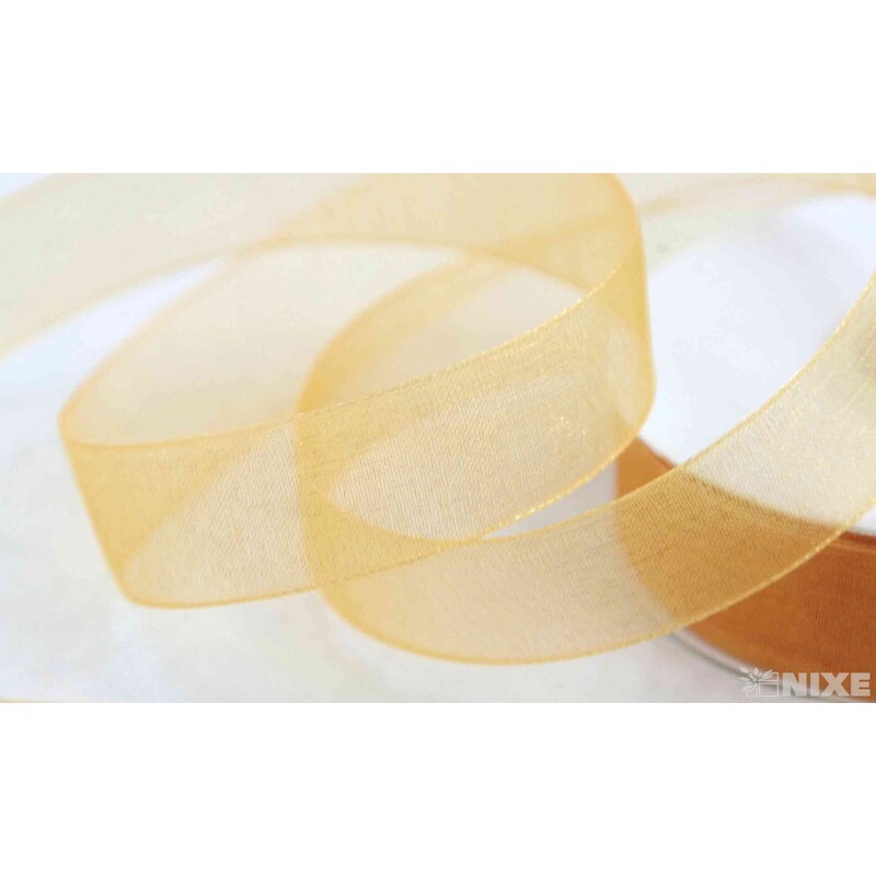 ORGANZA 15mmx25yd*ŽLUTÁ TM.