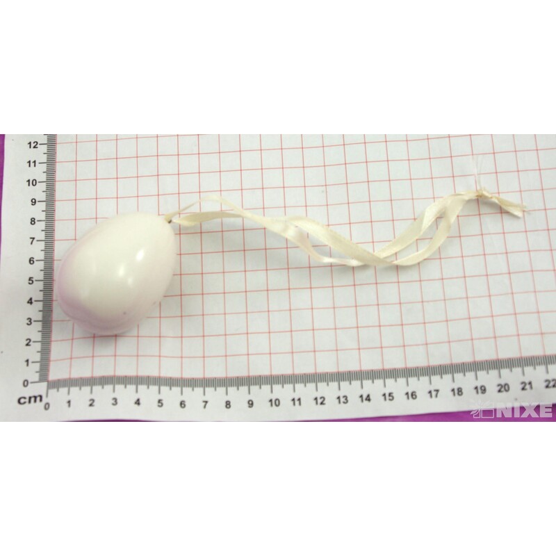 VAJÍČKO KERAMIKA 6x4cm*KRÉMOVÁ