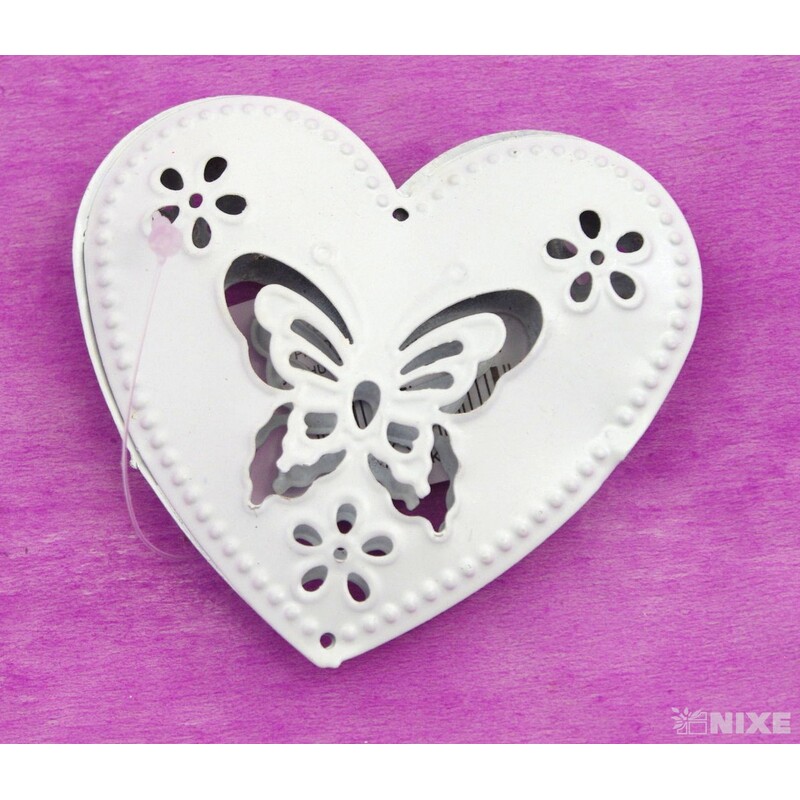 SRDCE PLECH 7cm*BÍLÁ