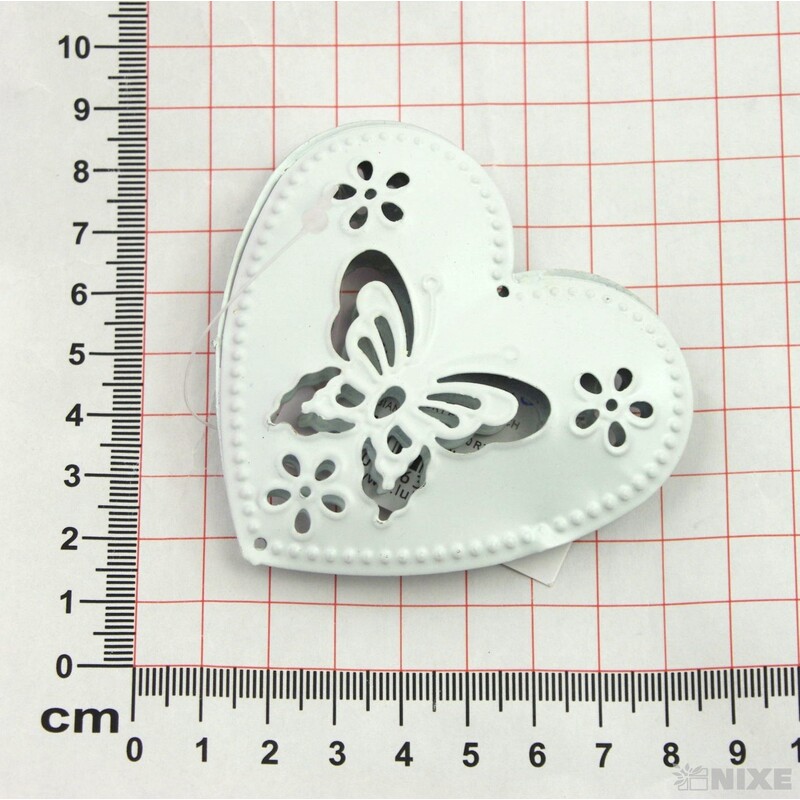 SRDCE PLECH 7cm*BÍLÁ