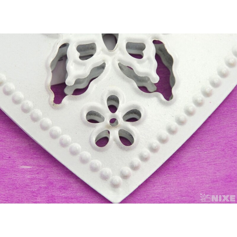 SRDCE PLECH 12cm*BÍLÁ