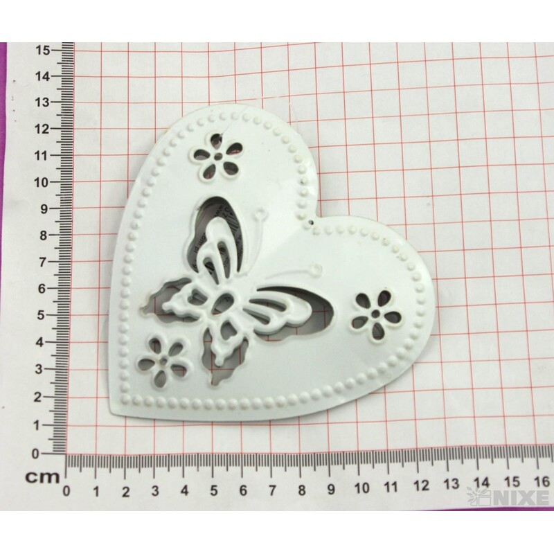 SRDCE PLECH 12cm*BÍLÁ