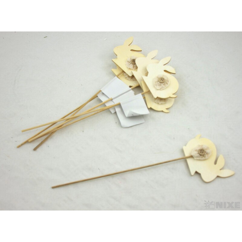 ZÁPICH ZAJÍC 6ks 8x29cm*BÍLÁ