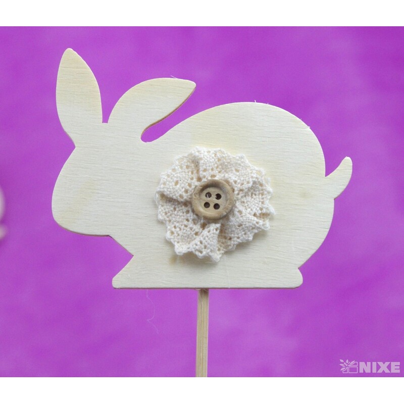 ZÁPICH ZAJÍC 6ks 8x29cm*BÍLÁ