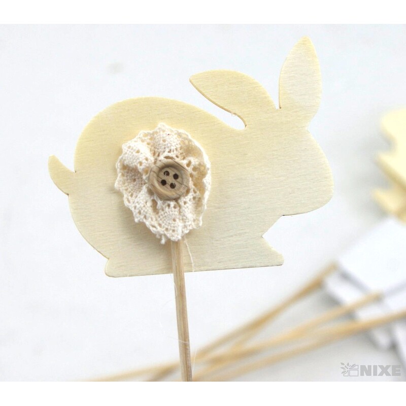 ZÁPICH ZAJÍC 6ks 8x29cm*BÍLÁ