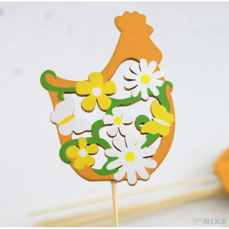 ZÁPICH SLEPICE 12ks 9x24cm*ORANŽOVÁ