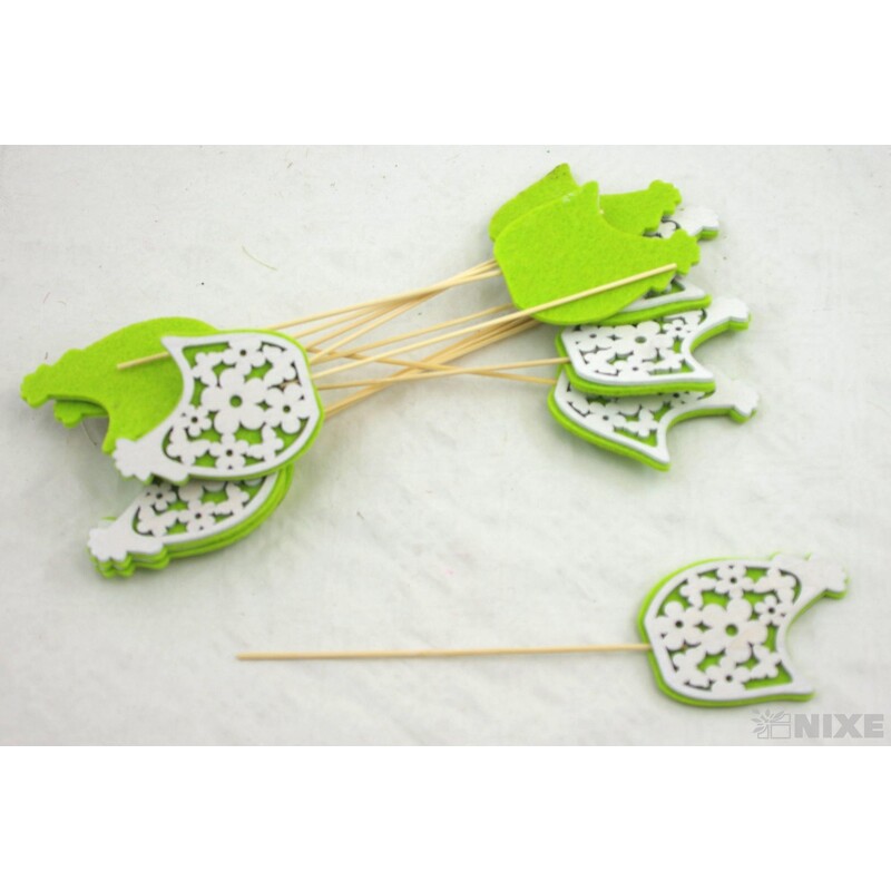 ZÁPICH SLEPICE 12ks 8x23cm*ZELENÁ