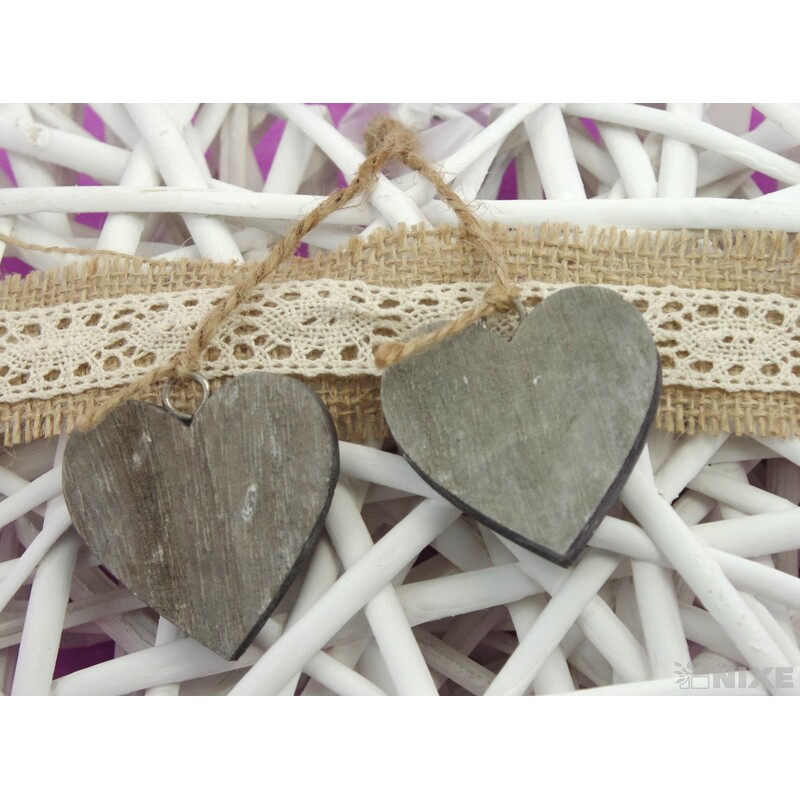 ZÁVĚS SRDCE 24cm*BÍLÁ