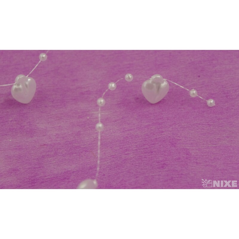 SRDÍČKA NA SILONU 10mmx5yd*BÍLÁ