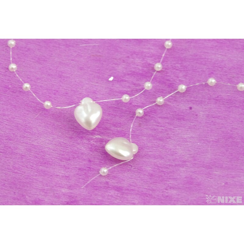 SRDÍČKA NA SILONU 10mmx5yd*BÍLÁ