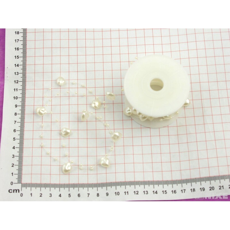 SRDÍČKA NA SILONU 10mmx5yd*BÍLÁ