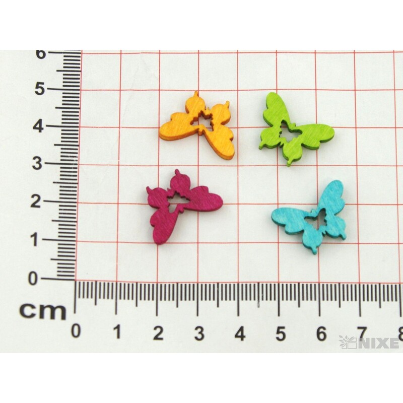 MOTÝL D 2cm 144ks*MIX BAREV