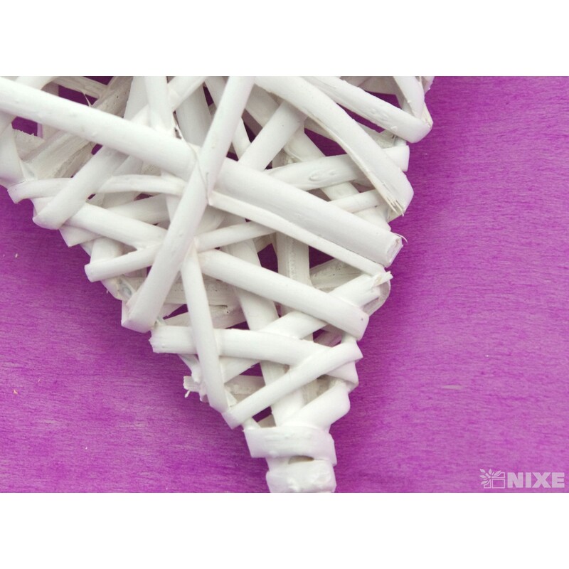 ZÁVĚS SRDCE 20cm*BÍLÁ