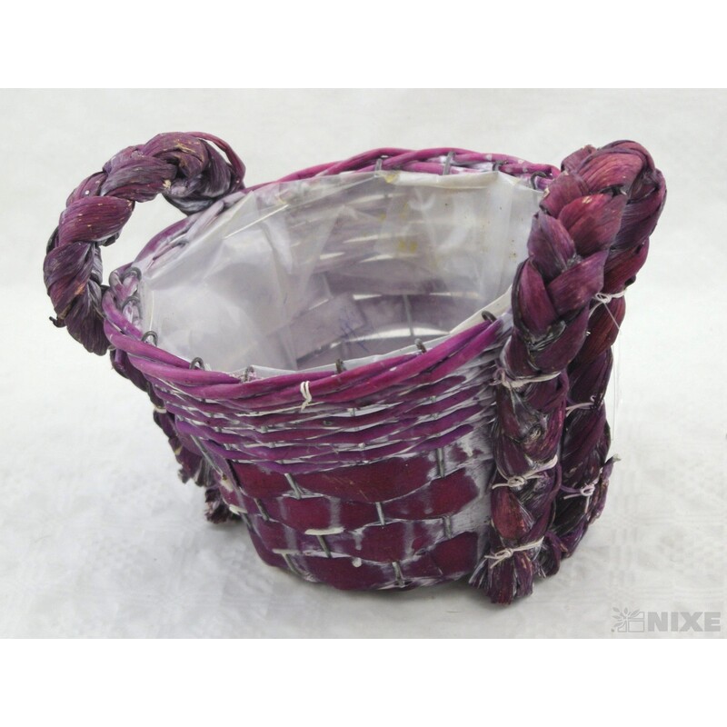 KVĚTNÍK PROUTĚNÝ 18x13cm*MIX BAREV