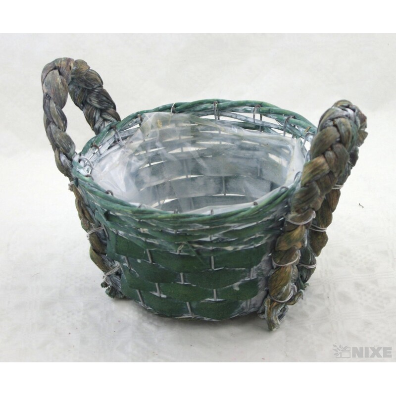 KVĚTNÍK PROUTĚNÝ 18x13cm*MIX BAREV