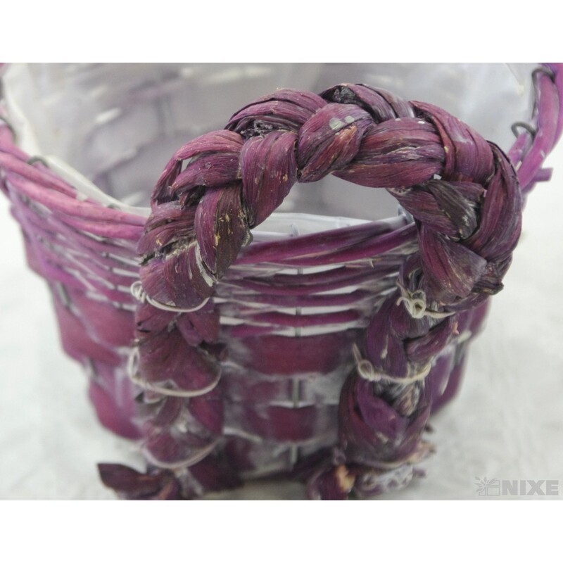 KVĚTNÍK PROUTĚNÝ 18x13cm*MIX BAREV