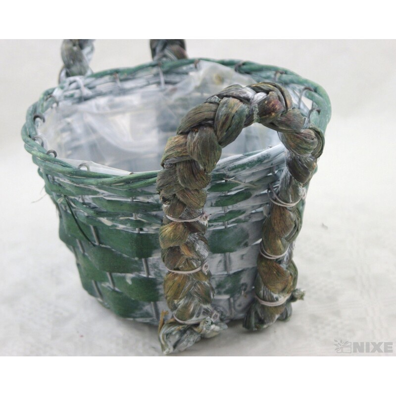 KVĚTNÍK PROUTĚNÝ 18x13cm*MIX BAREV