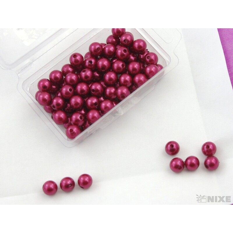 KORÁLKY 10mm 45g*BORDOVÁ