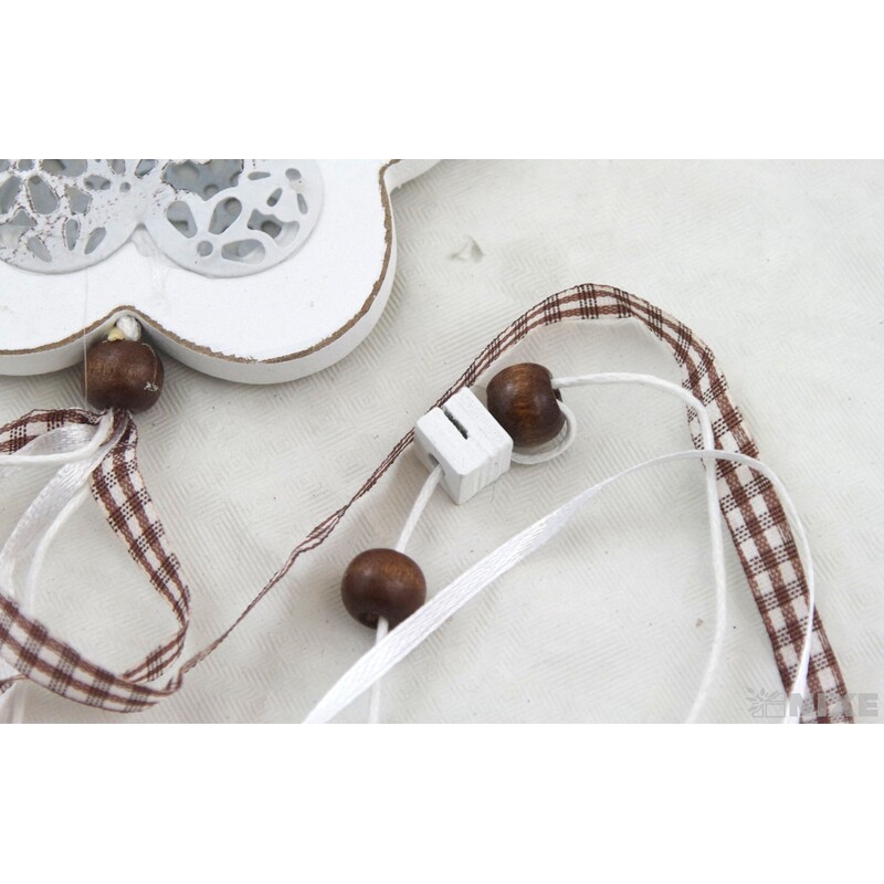 ZÁVĚS KVĚT PLECH 8x50cm*BÍLÁ