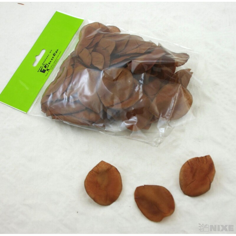 OKVĚTNÍ LÍSTKY RŮŽÍ 100ks*HNĚDÁ