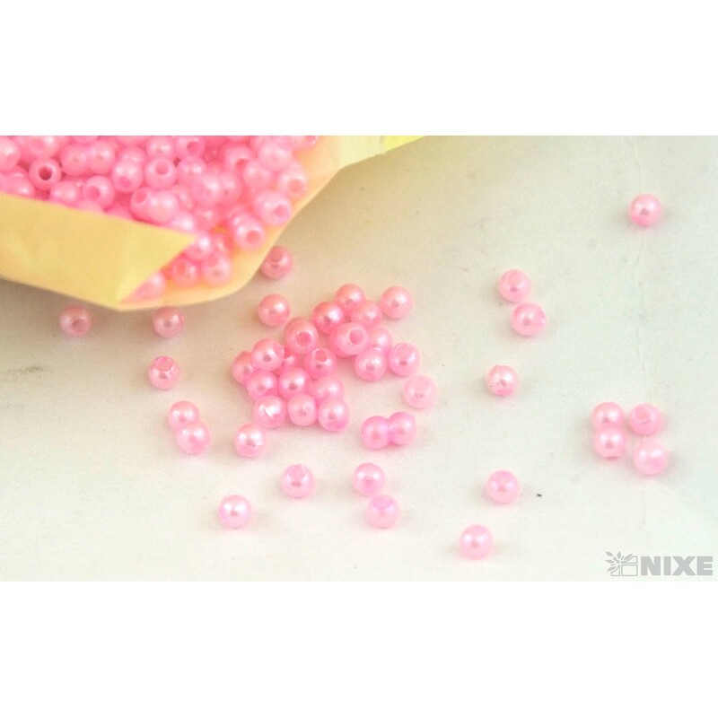 KORÁLKY 3mm 50g*RŮŽOVÁ SV.