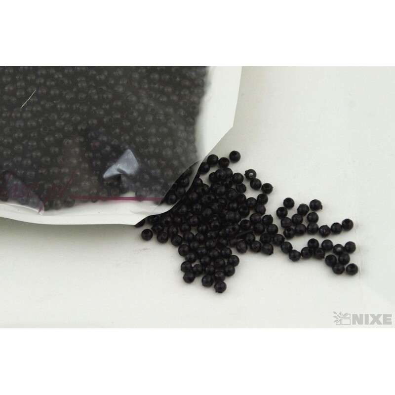 KORÁLKY 3mm 50g*ČERNÁ