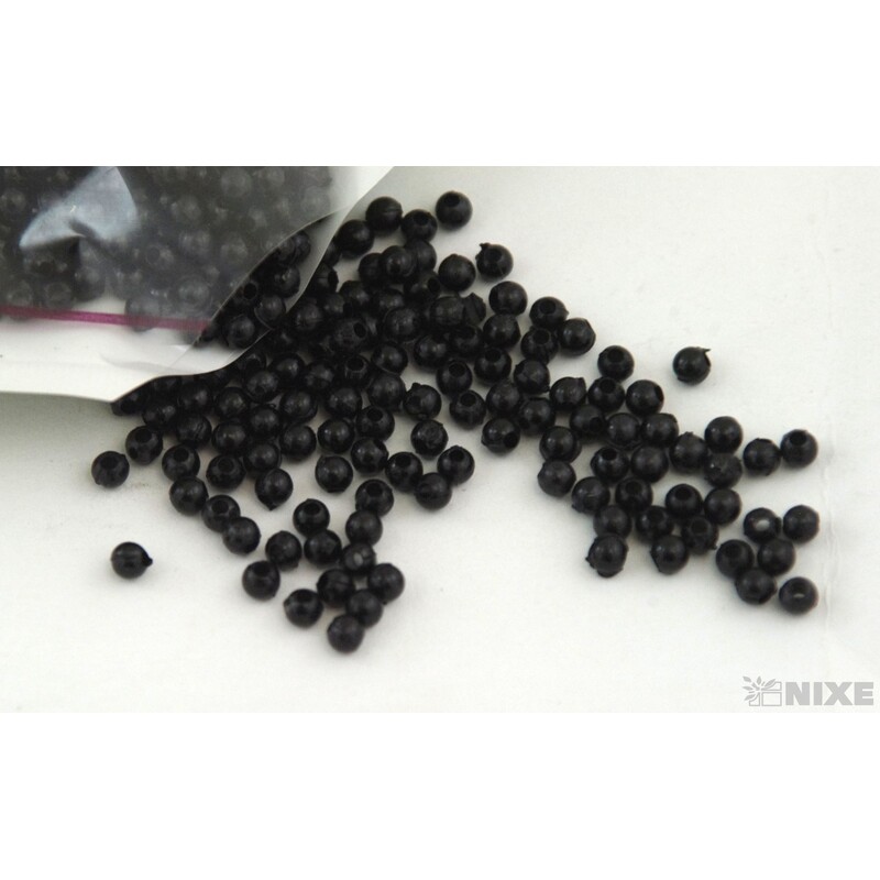 KORÁLKY 3mm 50g*ČERNÁ