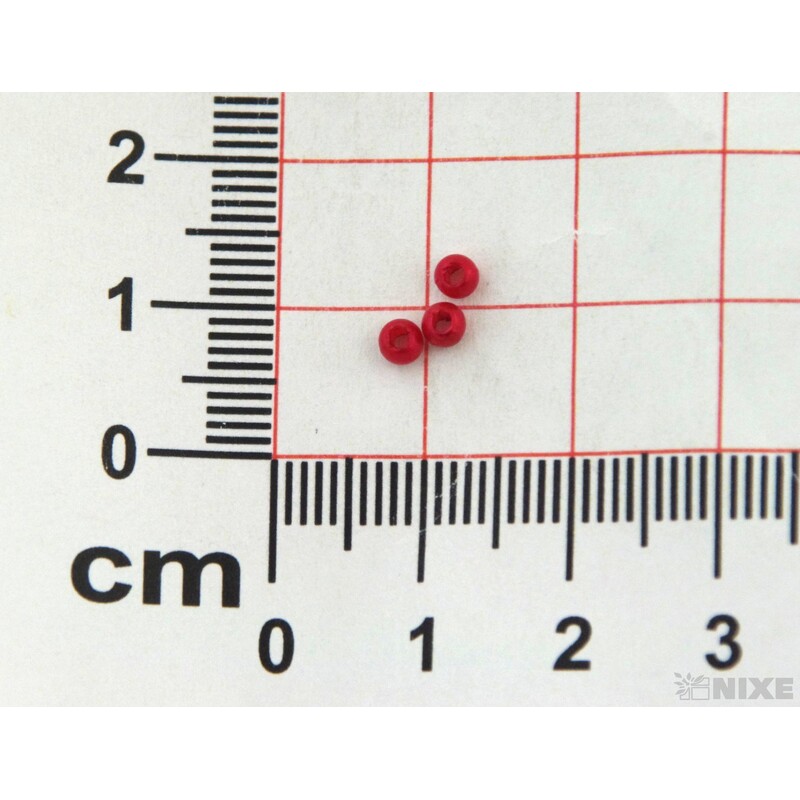 KORÁLKY 3mm 50g*ČERVENÁ