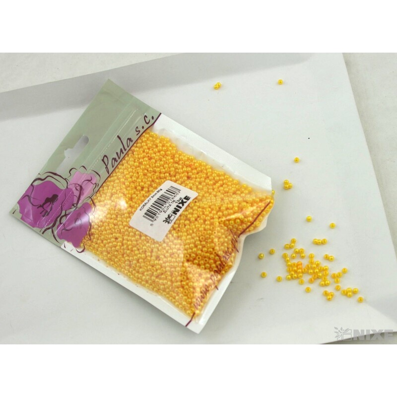 KORÁLKY 3mm 50g*ŽLUTÁ TM.