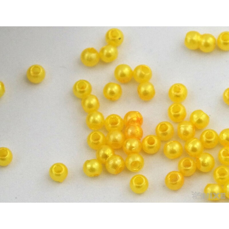 KORÁLKY 3mm 50g*ŽLUTÁ TM.