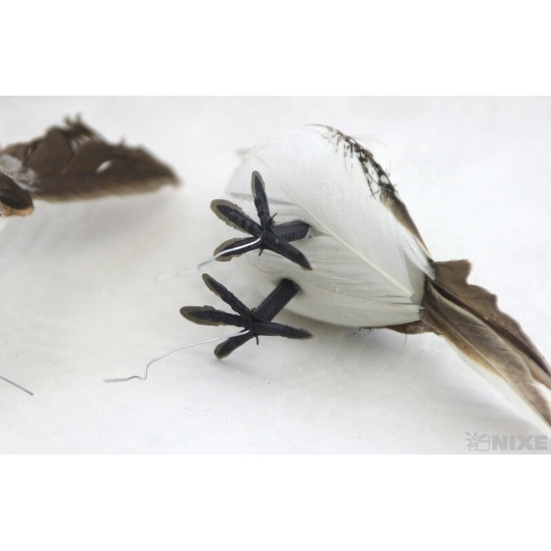 PTÁČEK NA DRÁTKU 10cm 12ks*PŘÍRODNÍ