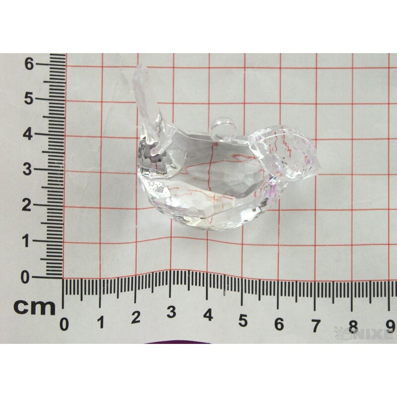 ZÁVĚS AKRYL PTÁČEK 4x6cm 6ks*PRŮHLEDNÁ