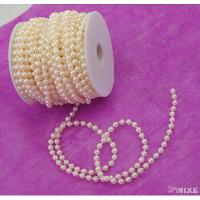 KORÁLKY ŘETĚZ 6mmx20m*MERUŇKOVÁ