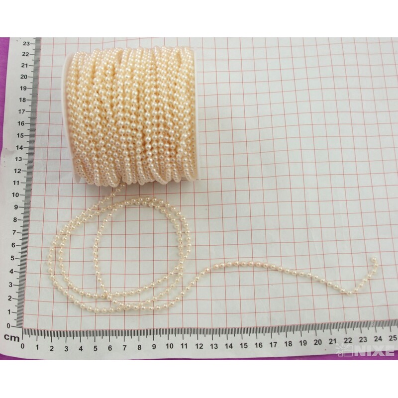 KORÁLKY ŘETĚZ 4mmx40m*MERUŇKOVÁ