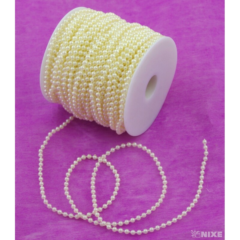 KORÁLKY ŘETĚZ 4mmx40m*KRÉMOVÁ