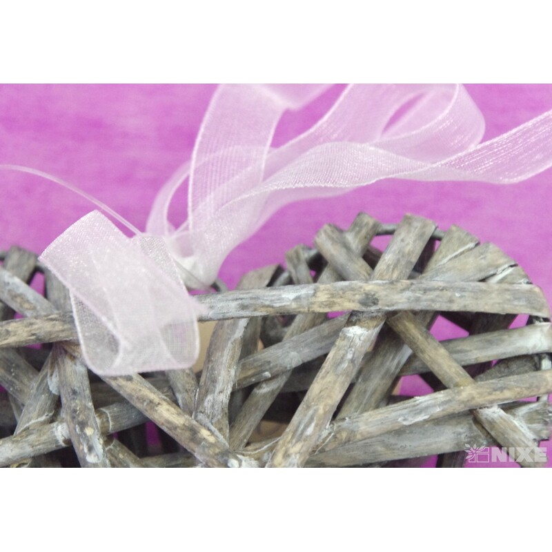 ZÁVĚS SRDCE 10cm*ŠEDÁ