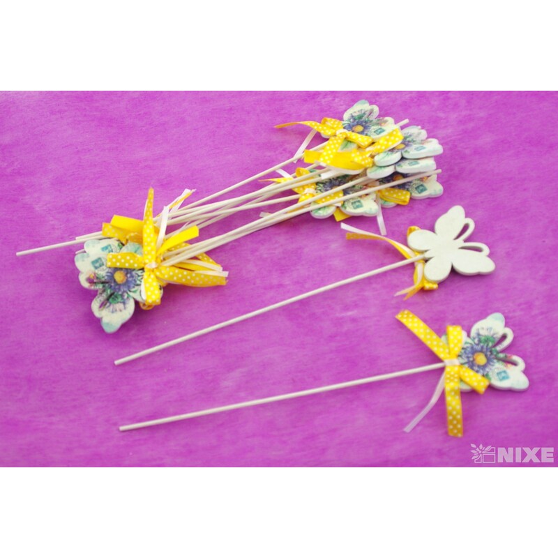 ZÁPICH MOTÝL 12ks 6x28cm*ŽLUTÁ