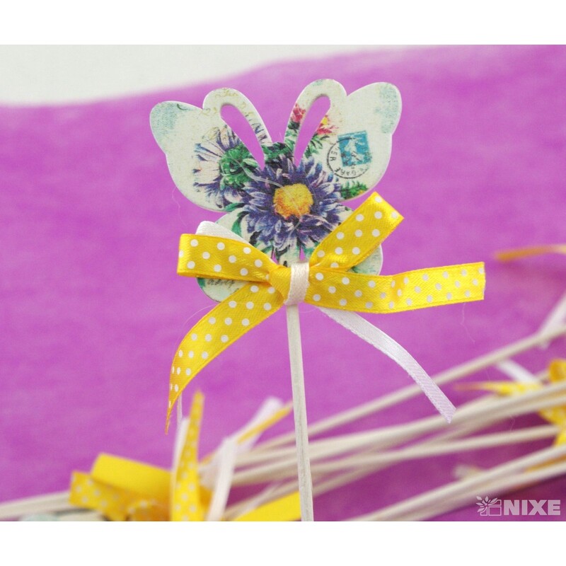 ZÁPICH MOTÝL 12ks 6x28cm*ŽLUTÁ