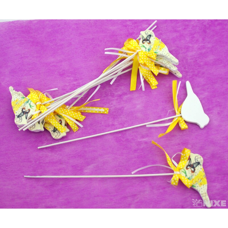 ZÁPICH PTÁČEK 12ks 6x27cm*ŽLUTÁ